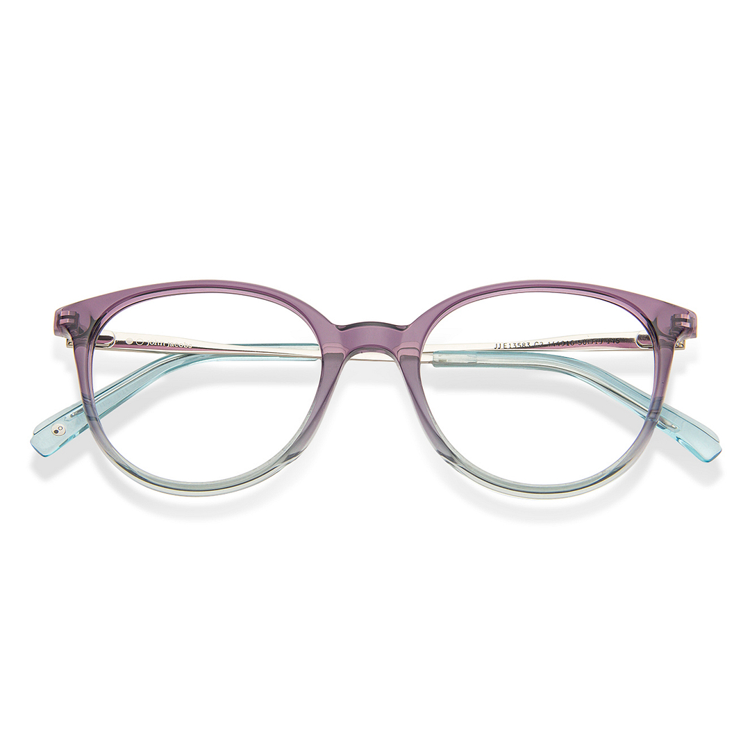 John Jacobs Online Green Transparent Full Rim Cat Eye left side