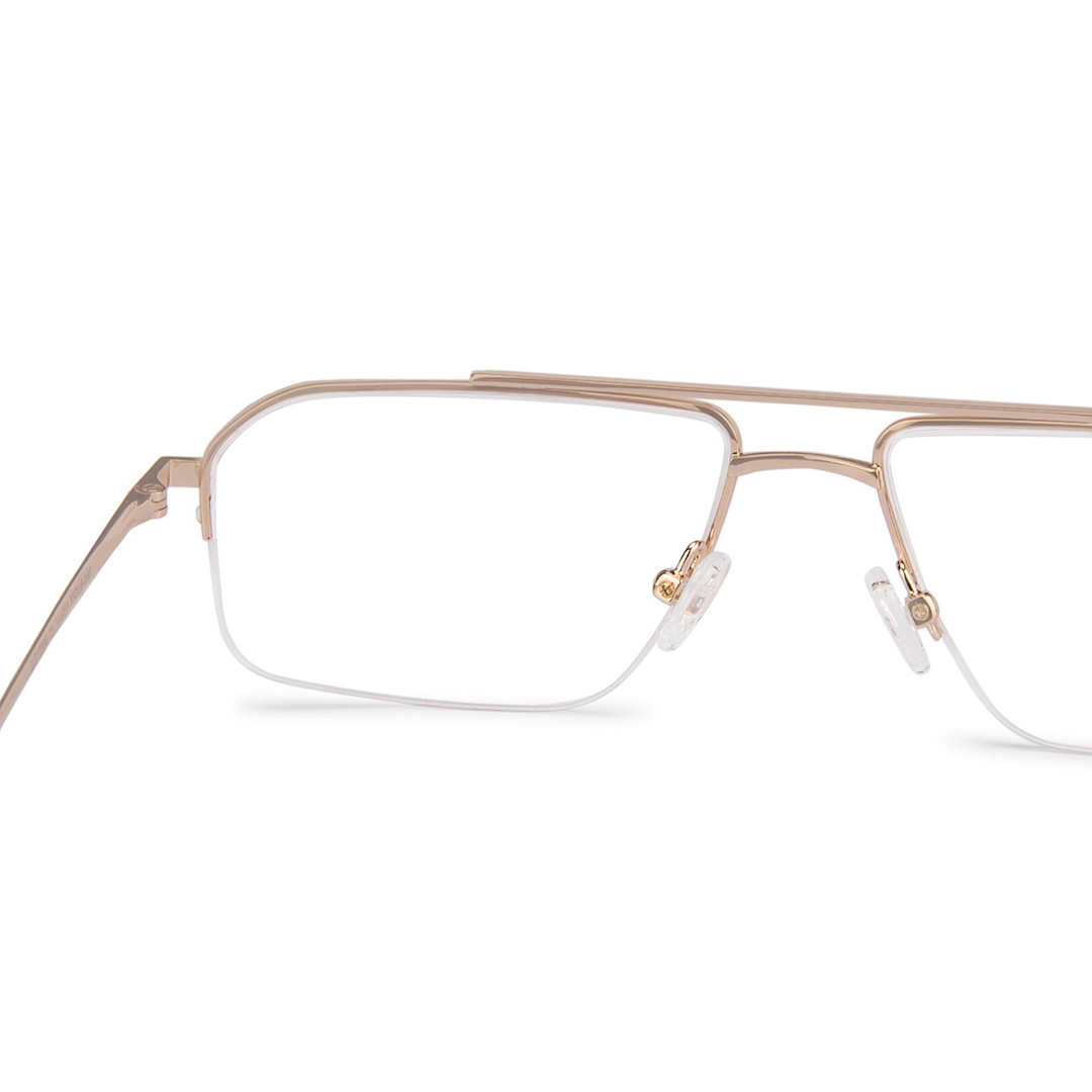 John Jacobs Online Gold Half Rim Rectangle right side