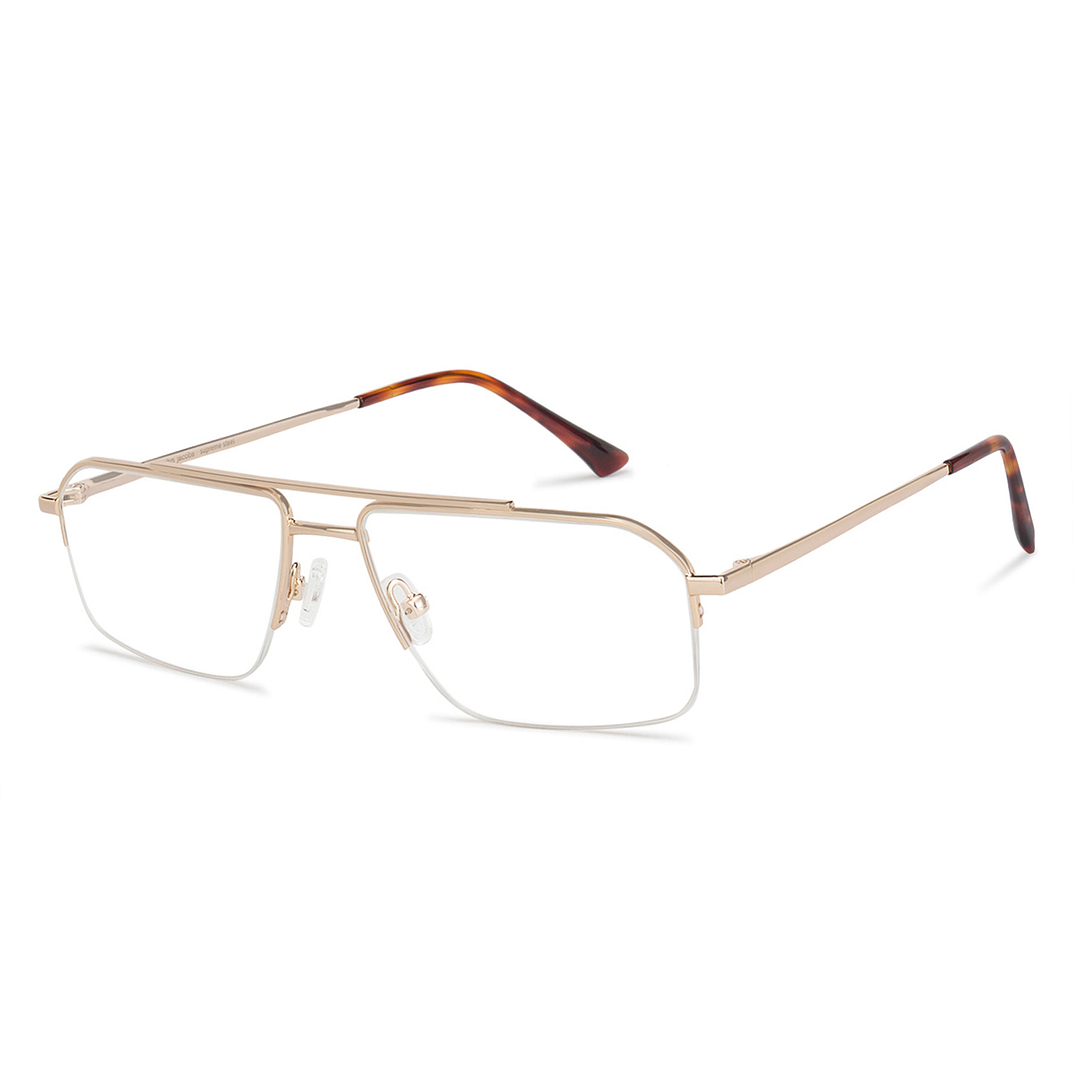 John Jacobs Online Gold Half Rim Rectangle right side