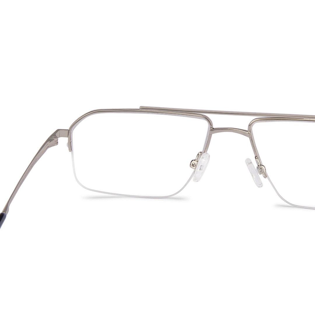 John Jacobs Online Silver Half Rim Rectangle right side