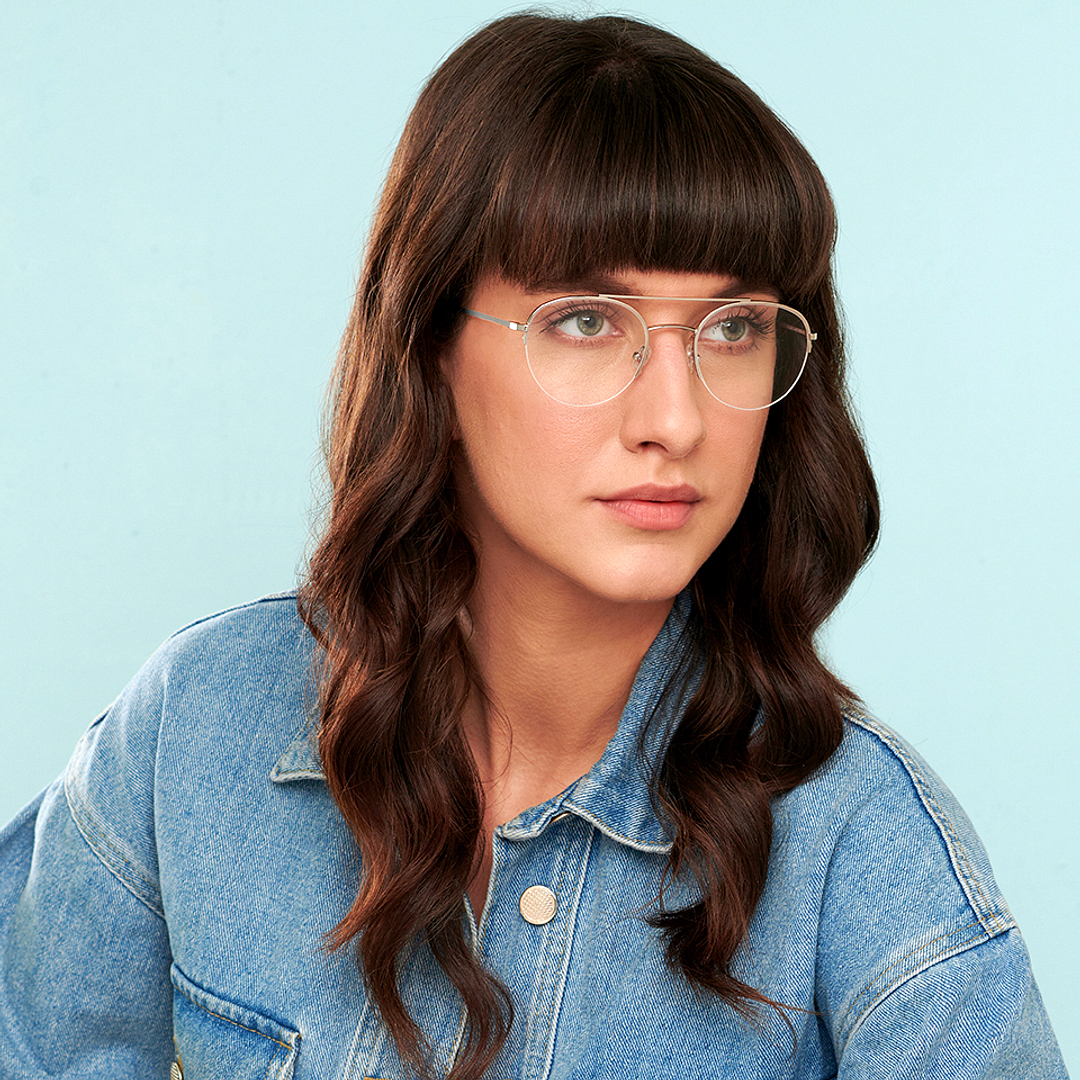 John Jacobs Online Silver Half Rim Round right side