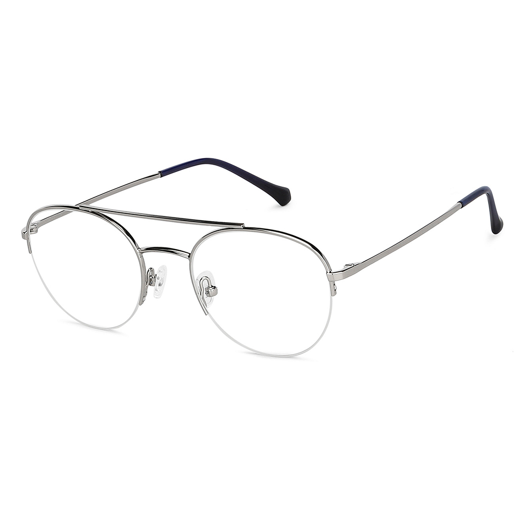 John Jacobs Online Silver Half Rim Round right side