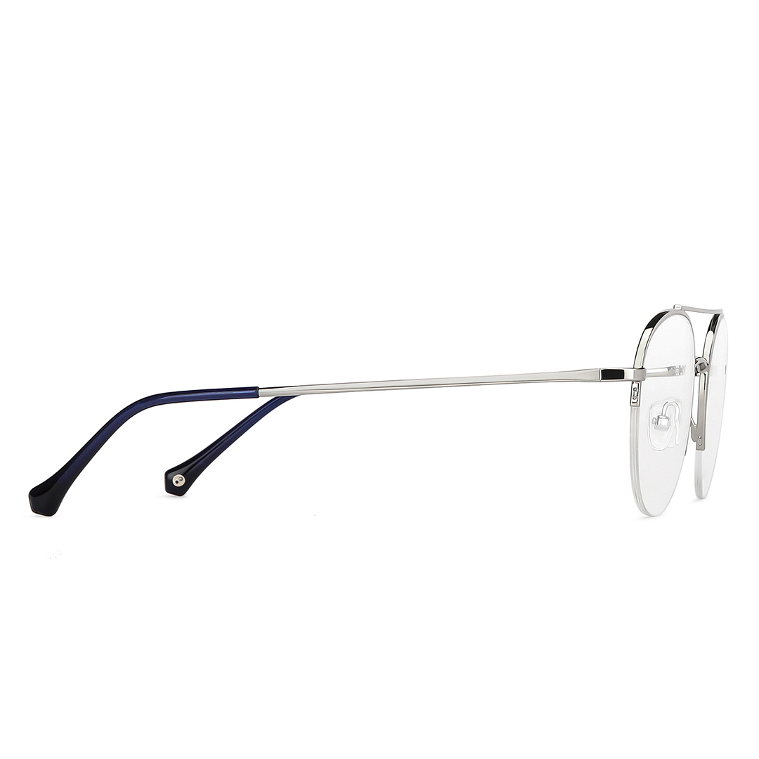 John Jacobs Online Silver Half Rim Round left side