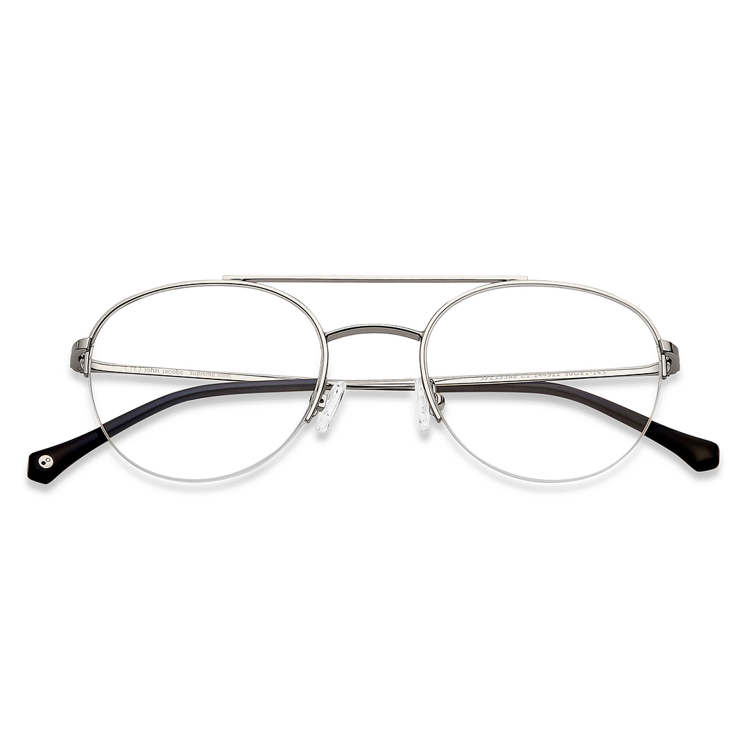 John Jacobs Online Silver Half Rim Round left side