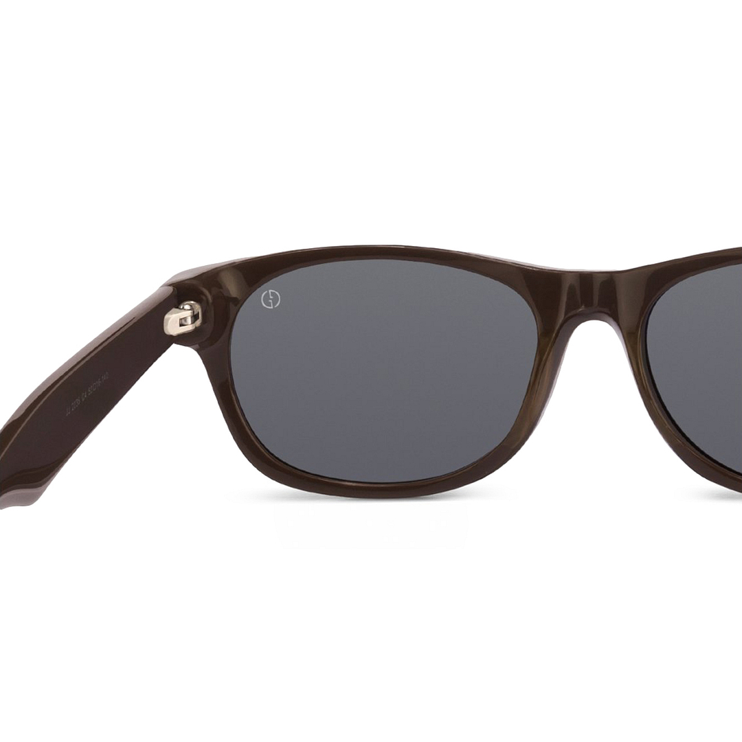 John Jacobs Computer Glasses Light Brown Full Rim Square left side