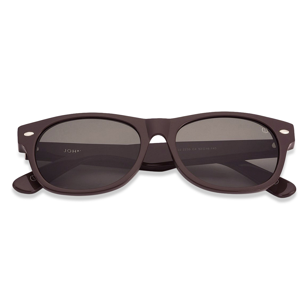 John Jacobs Computer Glasses Light Brown Full Rim Square left side