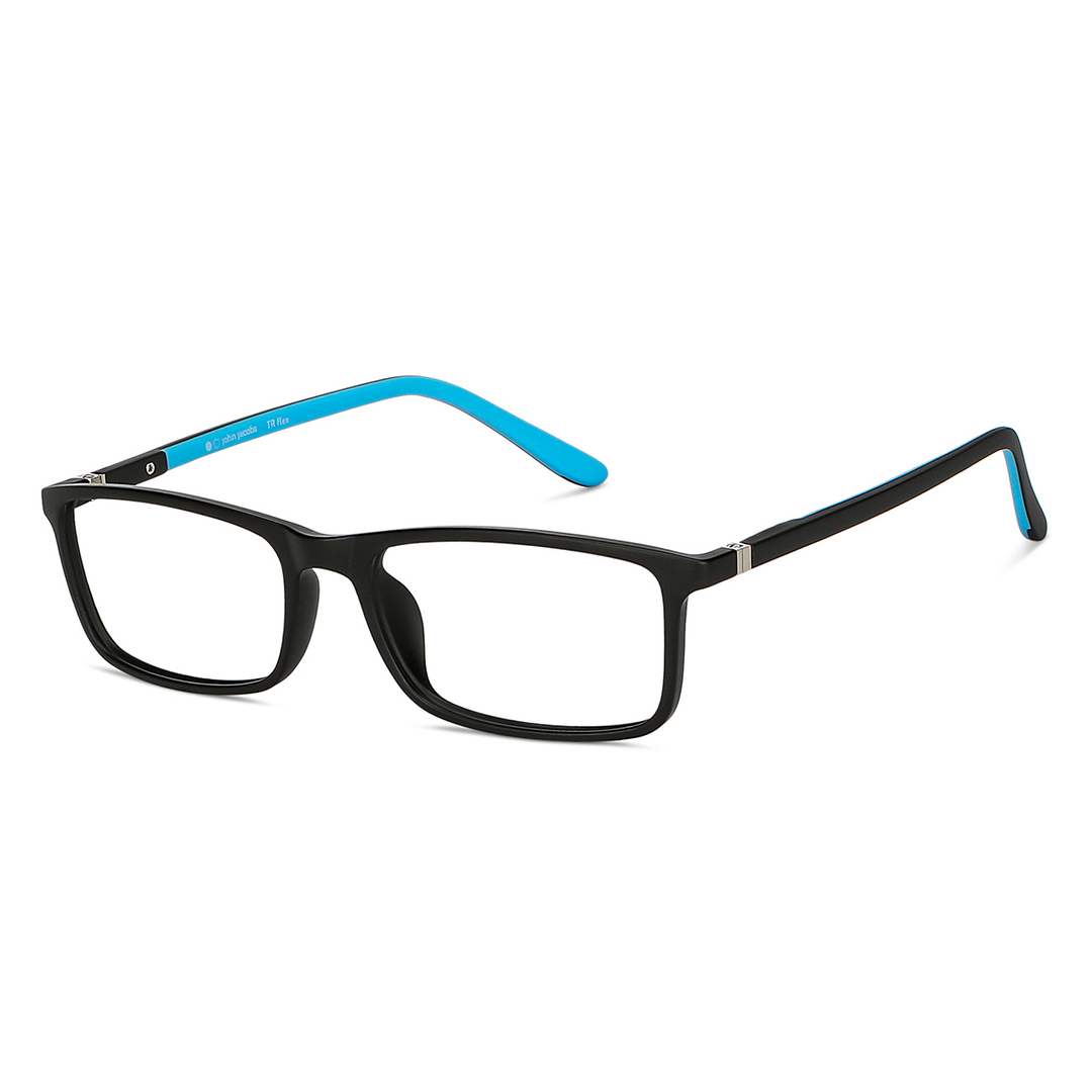 John Jacobs Black Full Rim Rectangle right side