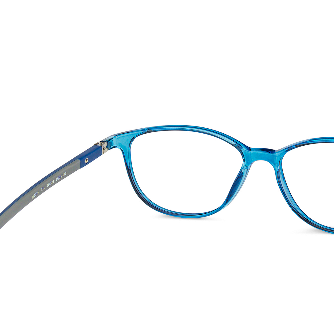 John Jacobs Online Sky Blue Full Rim Cat Eye right side