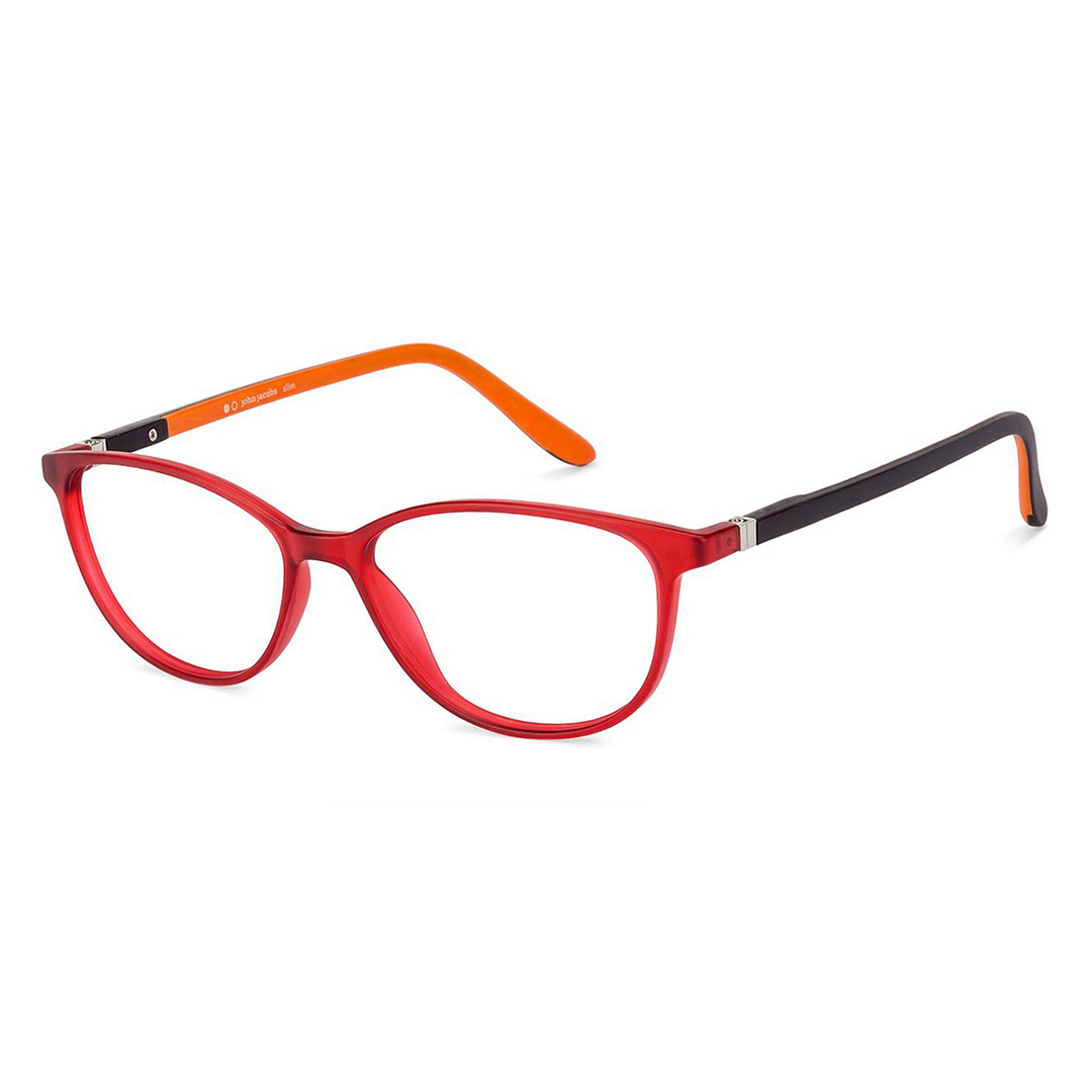 John Jacobs Online Red Full Rim Cat Eye left side