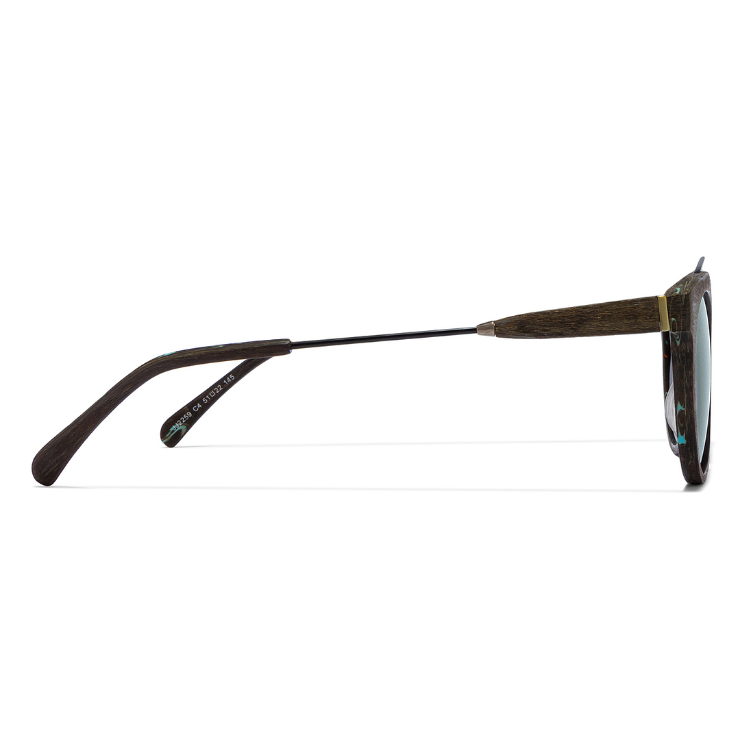 John Jacobs Computer Glasses Golden Brown Full Rim Round left side