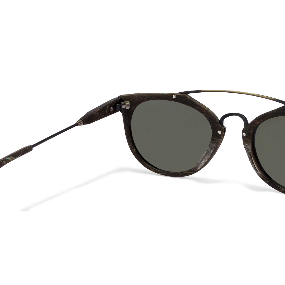 John Jacobs Computer Glasses Golden Brown Full Rim Round right side