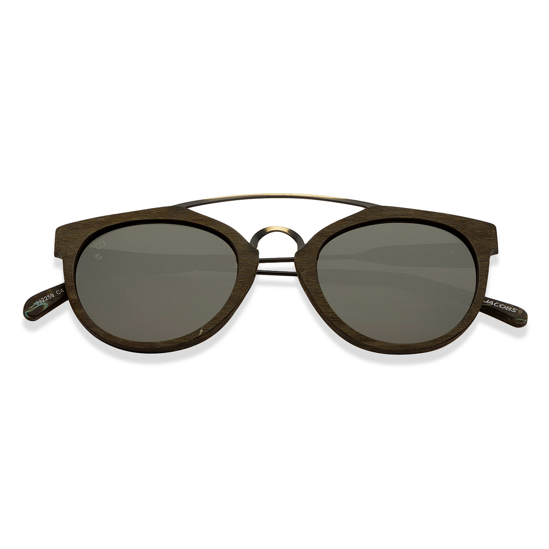 John Jacobs Computer Glasses Golden Brown Full Rim Round right side