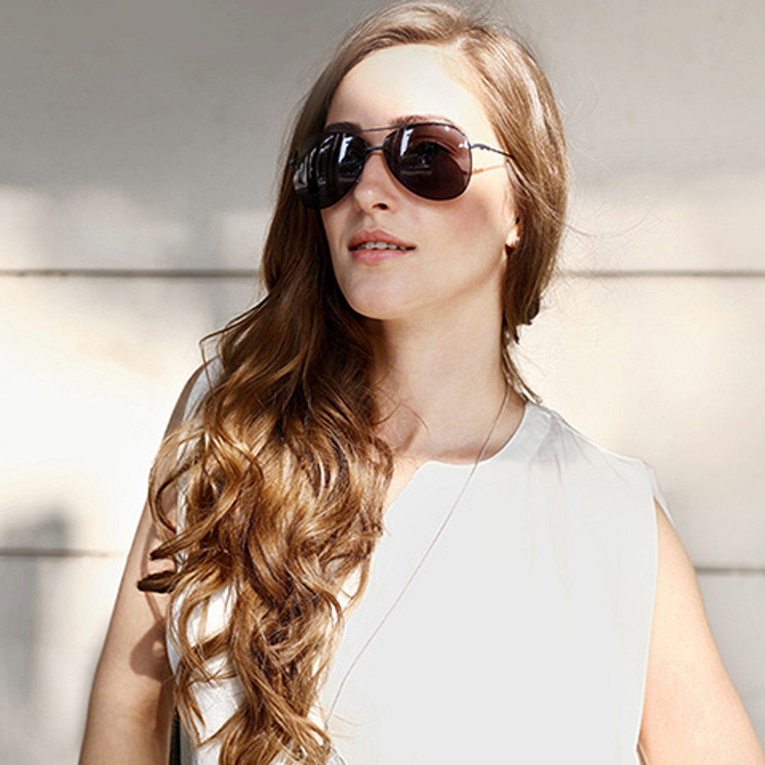 John Jacobs Computer Glasses Gray Full Rim Aviator right side