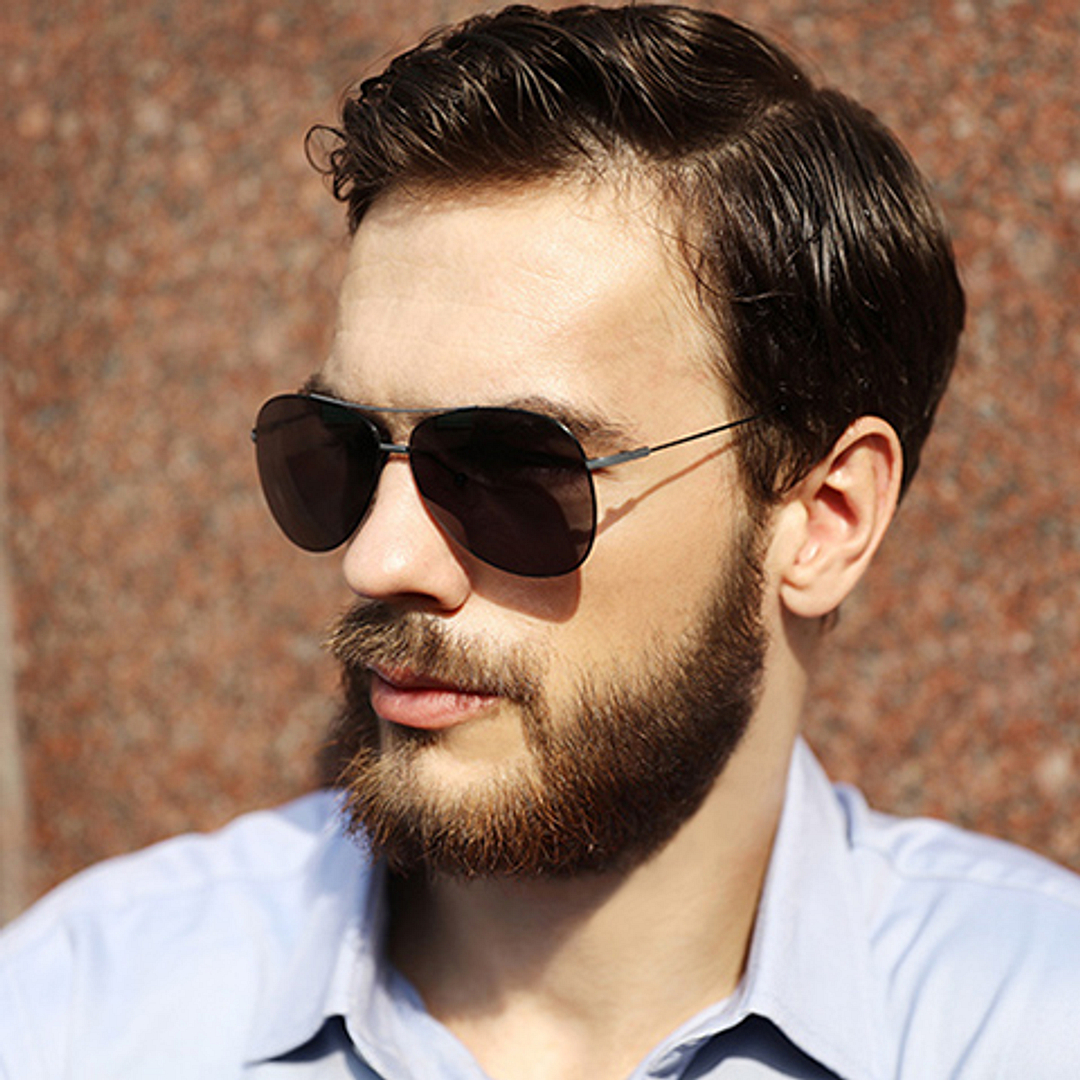 John Jacobs Computer Glasses Gray Full Rim Aviator left side