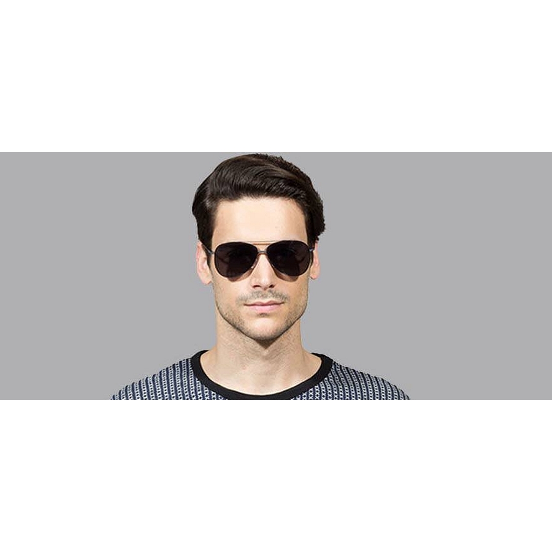 John Jacobs Computer Glasses Gray Full Rim Aviator right side