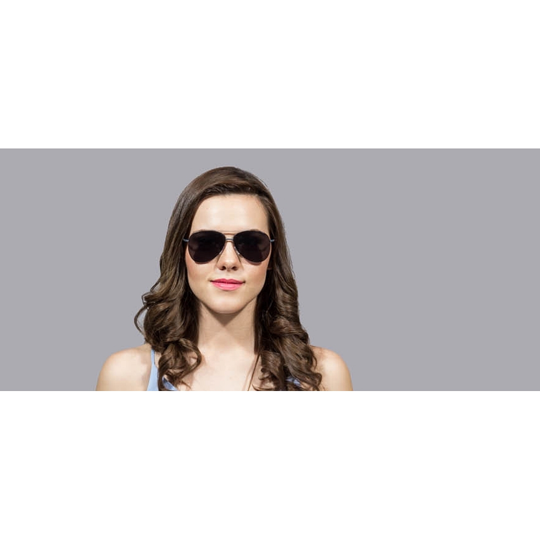 John Jacobs Computer Glasses Gray Full Rim Aviator left side