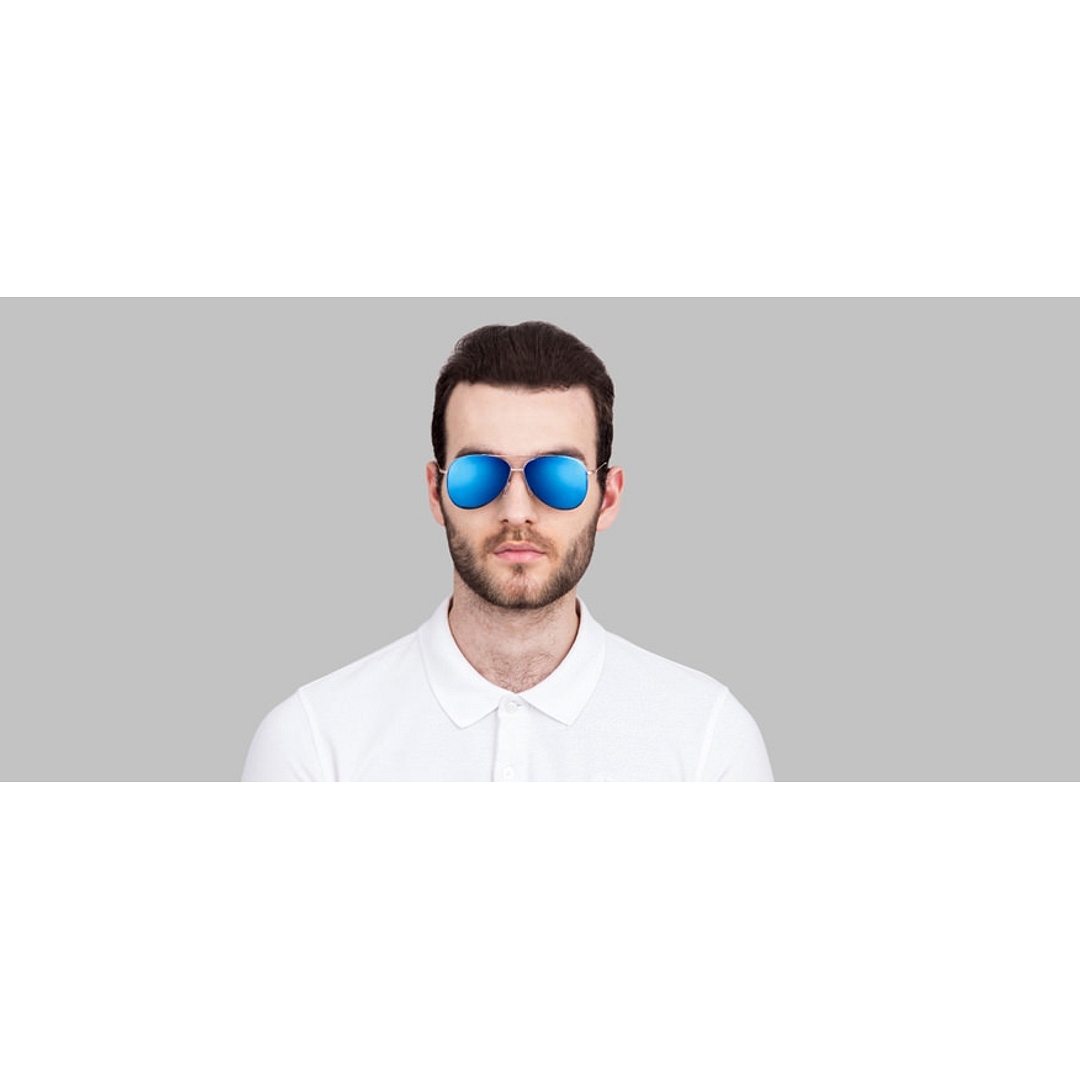 John Jacobs Computer Glasses Gold Full Rim Aviator right side