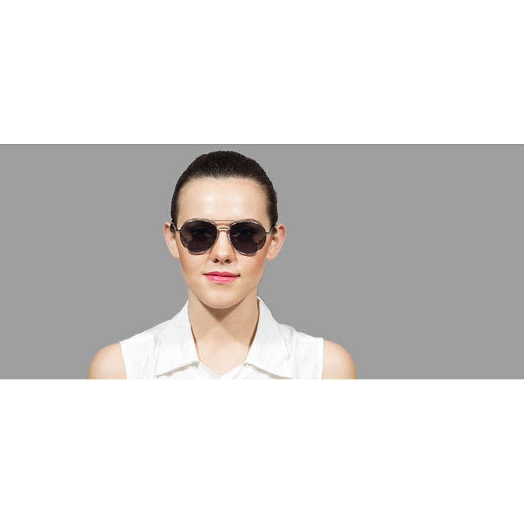 John Jacobs Computer Glasses Silver Full Rim Aviator right side