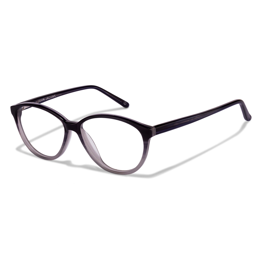 Lenskart Lenskart TOI Special: Blue Grey Transparent Full Rim Cat Eye Lenskart TOI Special Rich Acetate JJ 4400-C3 left side