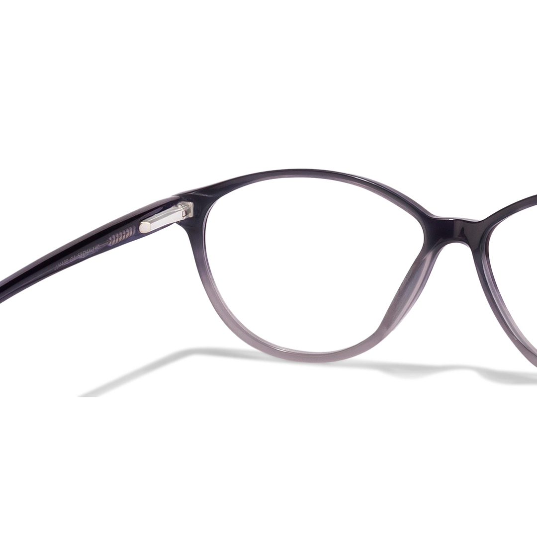 Lenskart Lenskart TOI Special: Blue Grey Transparent Full Rim Cat Eye Lenskart TOI Special Rich Acetate JJ 4400-C3 right side