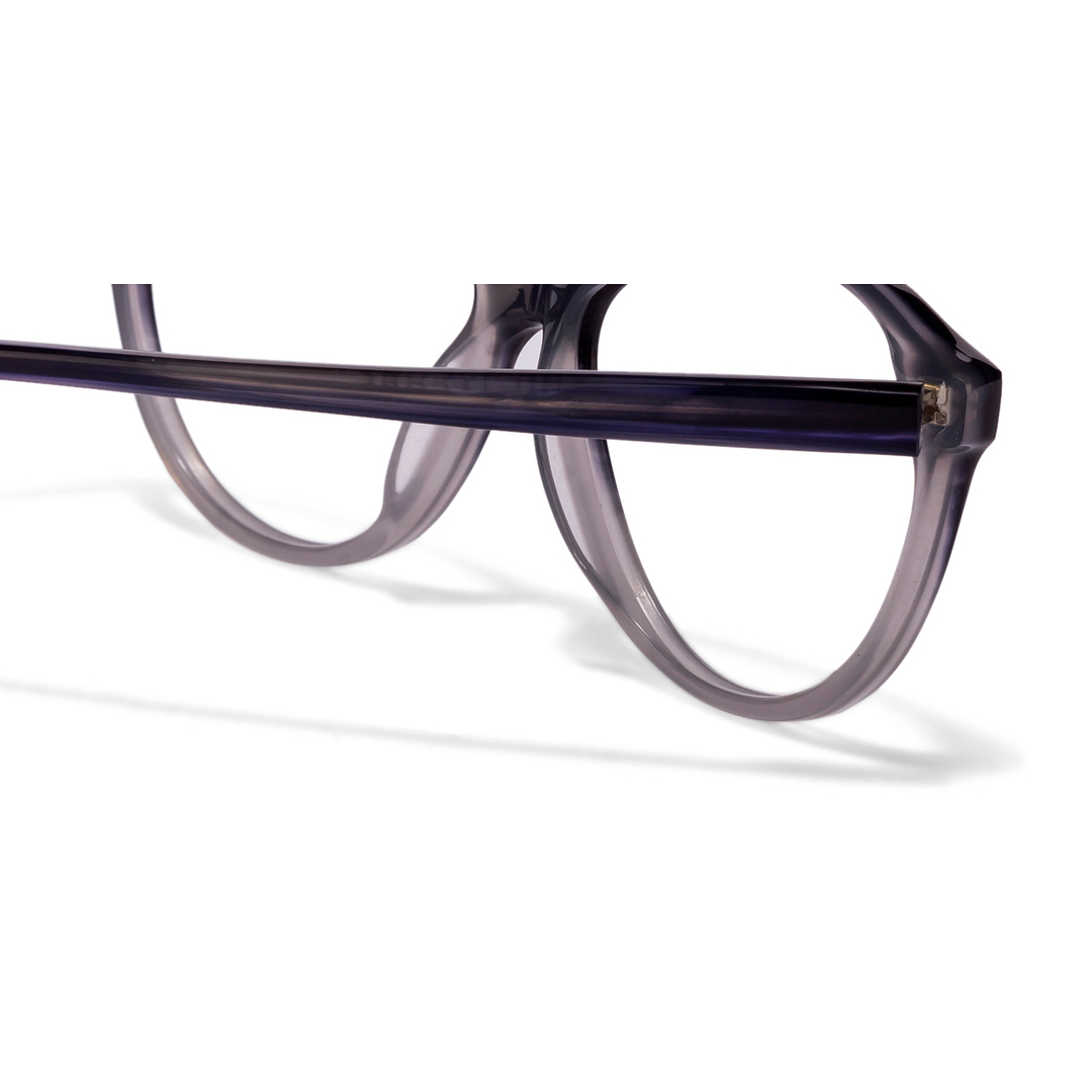 Lenskart Lenskart TOI Special: Blue Grey Transparent Full Rim Cat Eye Lenskart TOI Special Rich Acetate JJ 4400-C3 left side