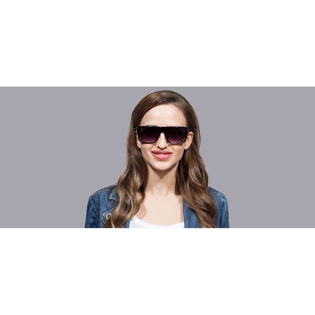 John Jacobs Computer Glasses Black Full Rim Rectangle right side