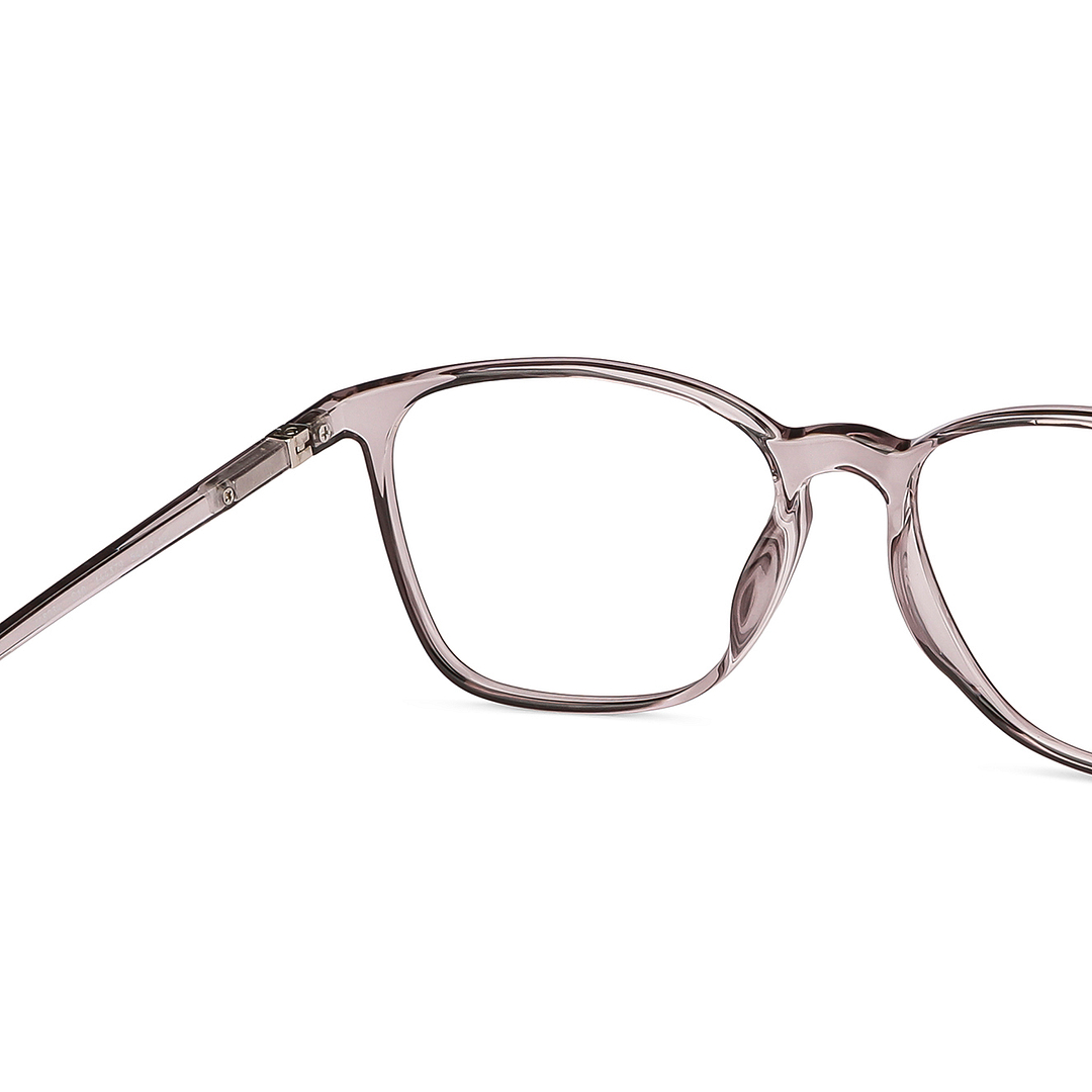 John Jacobs Gray Transparent Full Rim Square right side