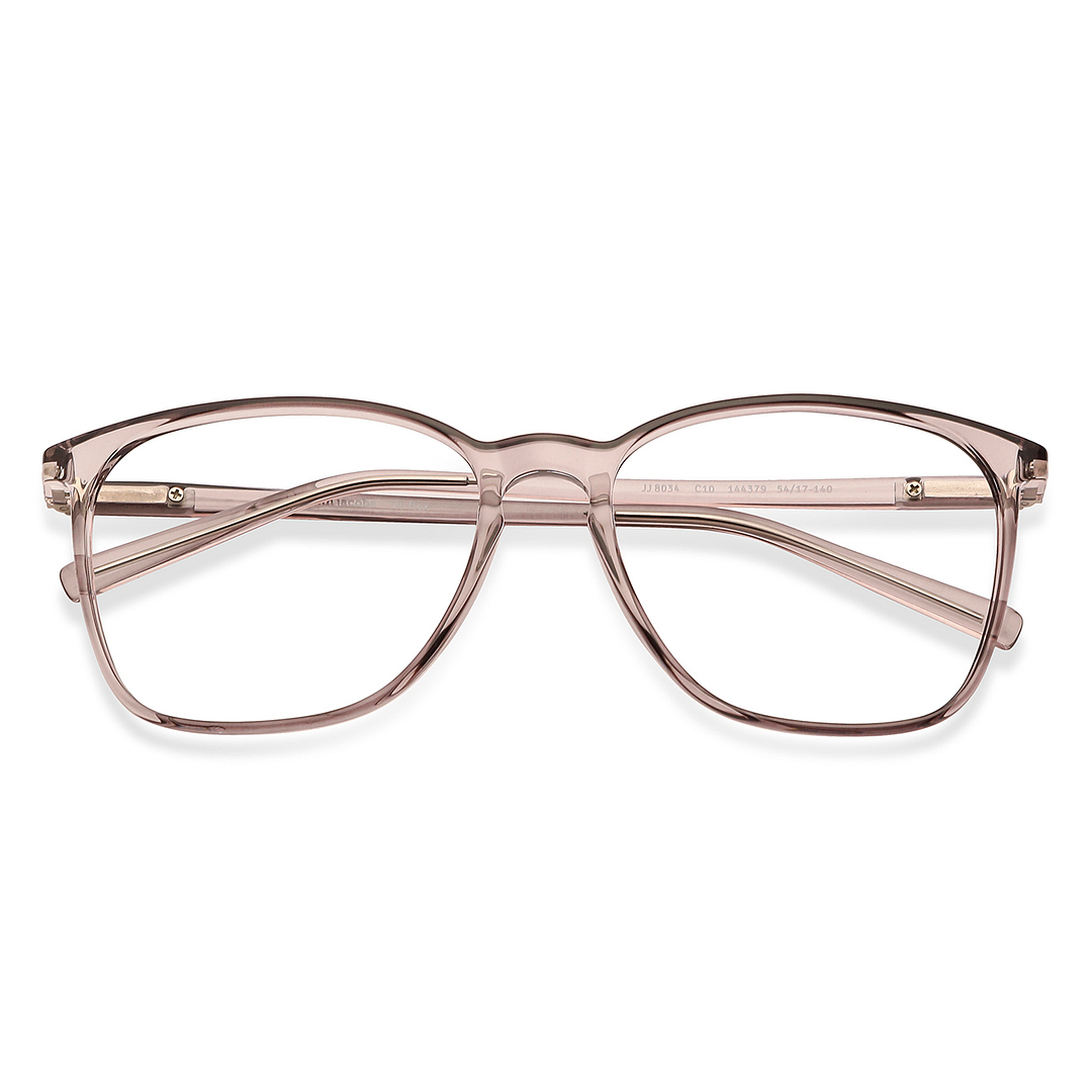 John Jacobs Gray Transparent Full Rim Square left side