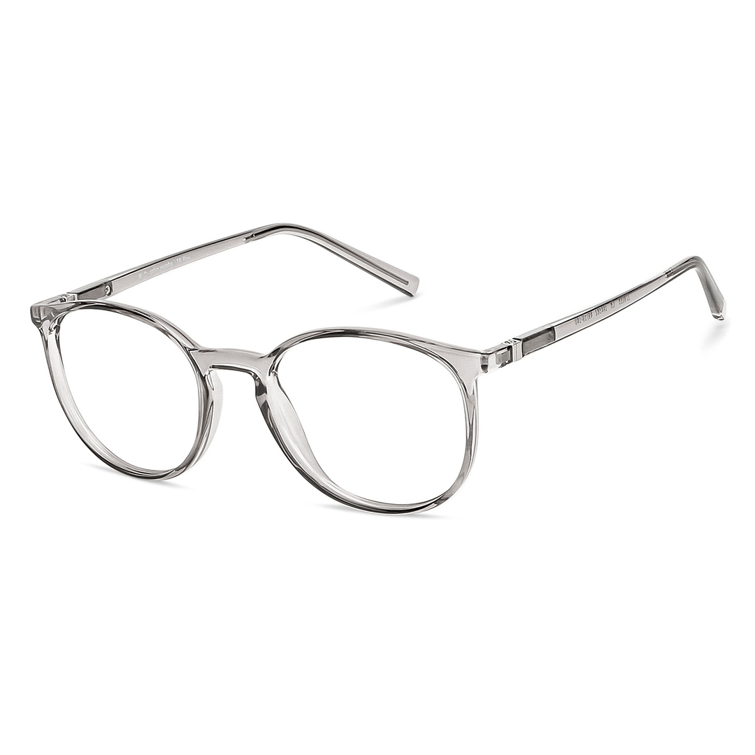 John Jacobs Gray Transparent Full Rim Round right side