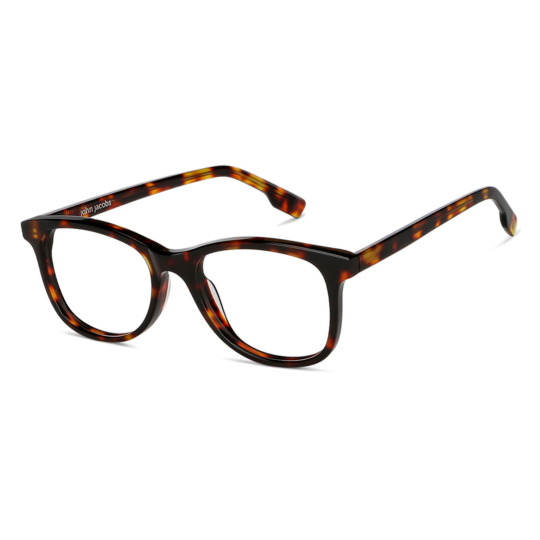 John Jacobs Light Brown Full Rim Square left side