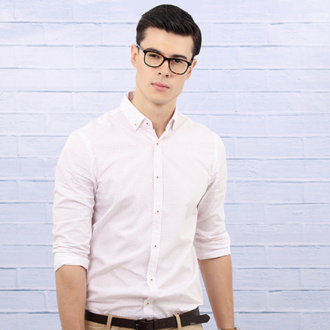 John Jacobs Light Brown Full Rim Square right side