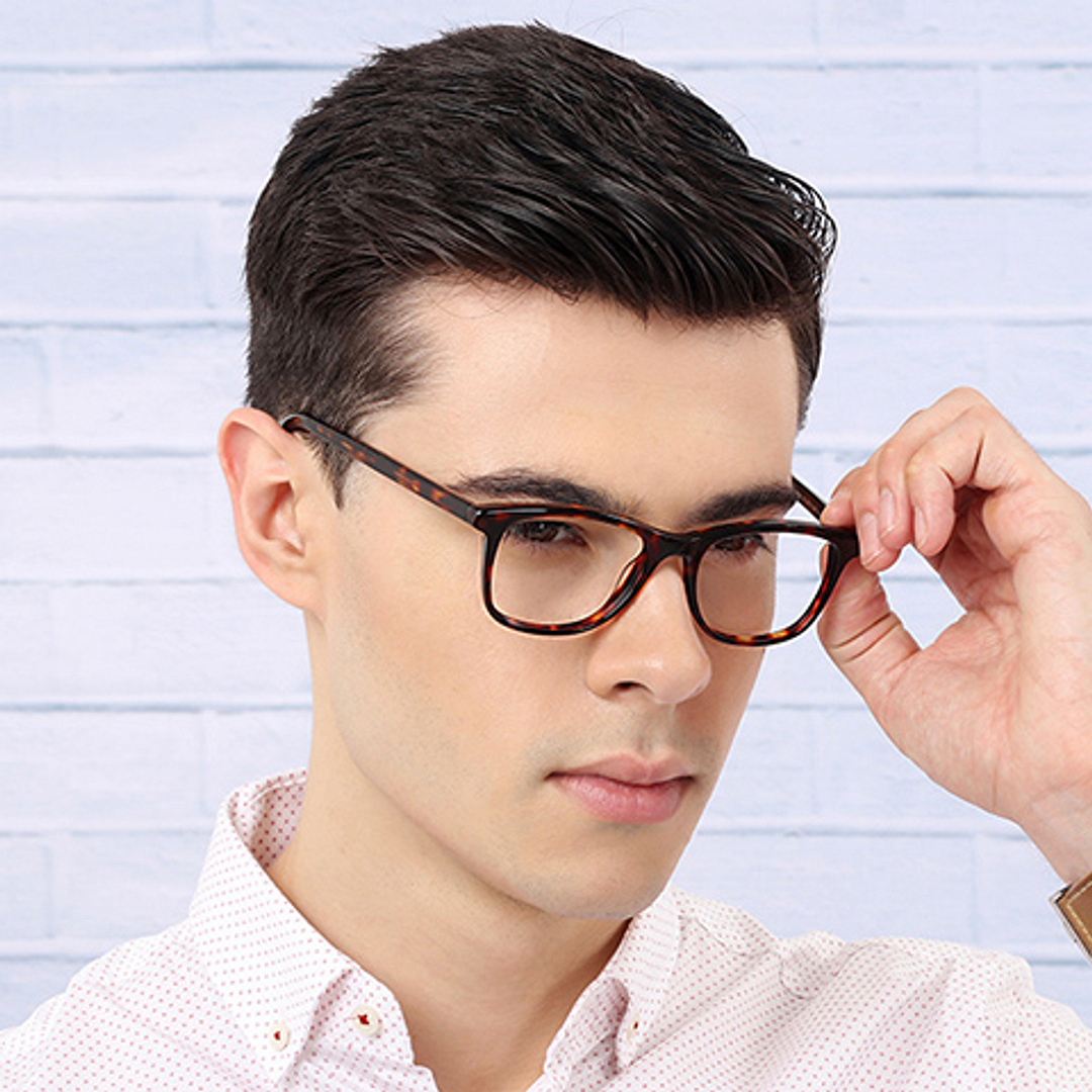 John Jacobs Light Brown Full Rim Square left side