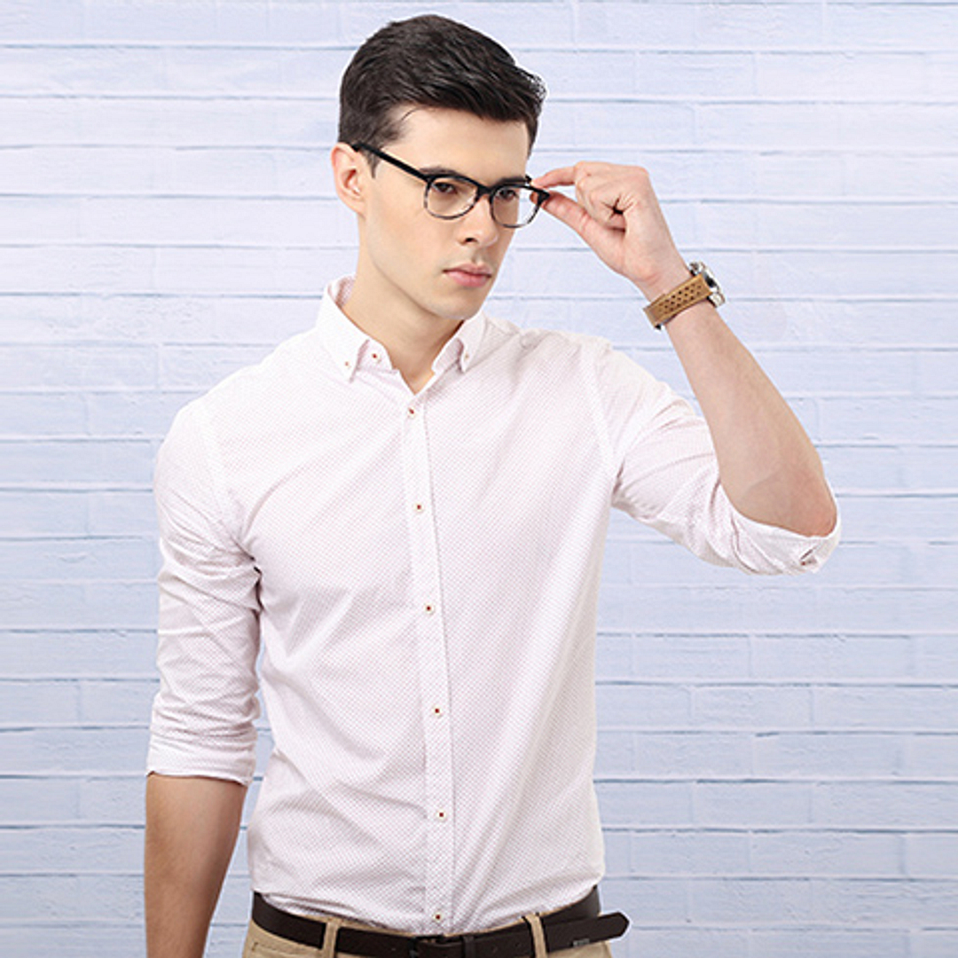 John Jacobs Black Transparent Full Rim Square right side