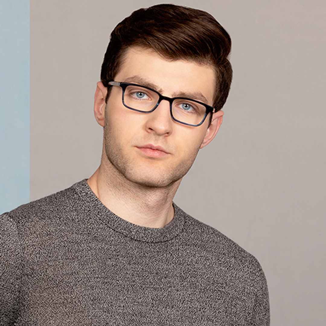 John Jacobs Online Black Transparent Full Rim Rectangle left side