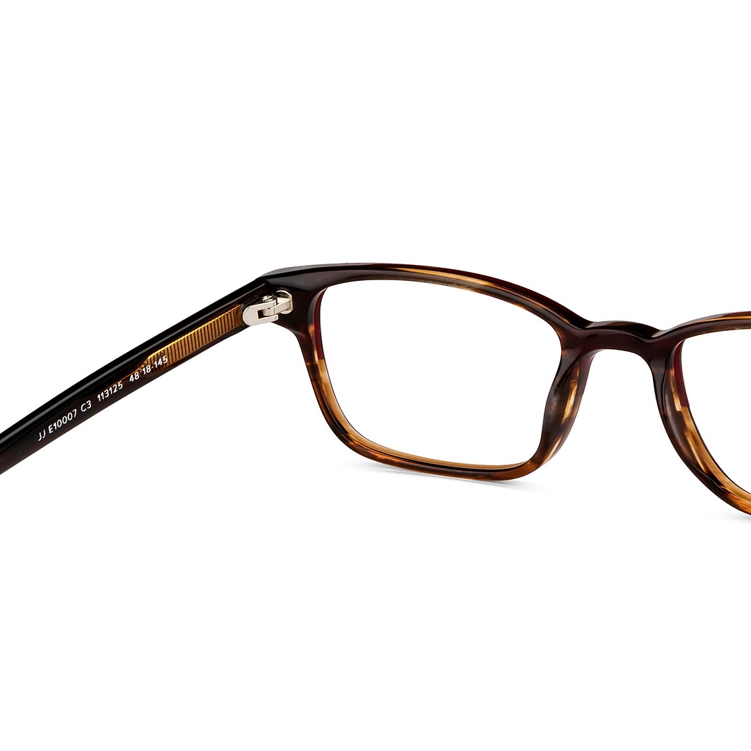 John Jacobs Light Brown Full Rim Rectangle right side