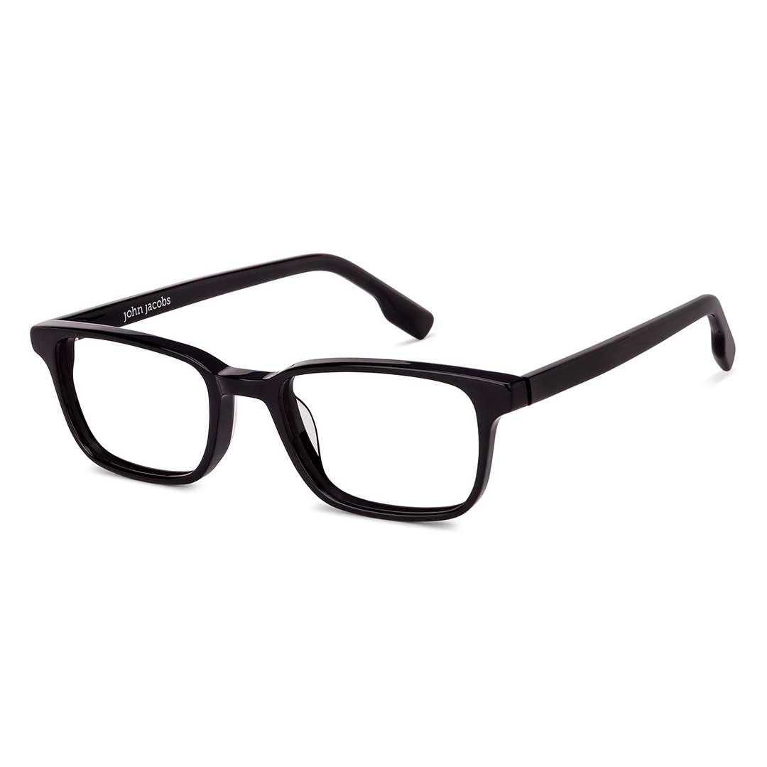 John Jacobs Online Black Full Rim Rectangle left side