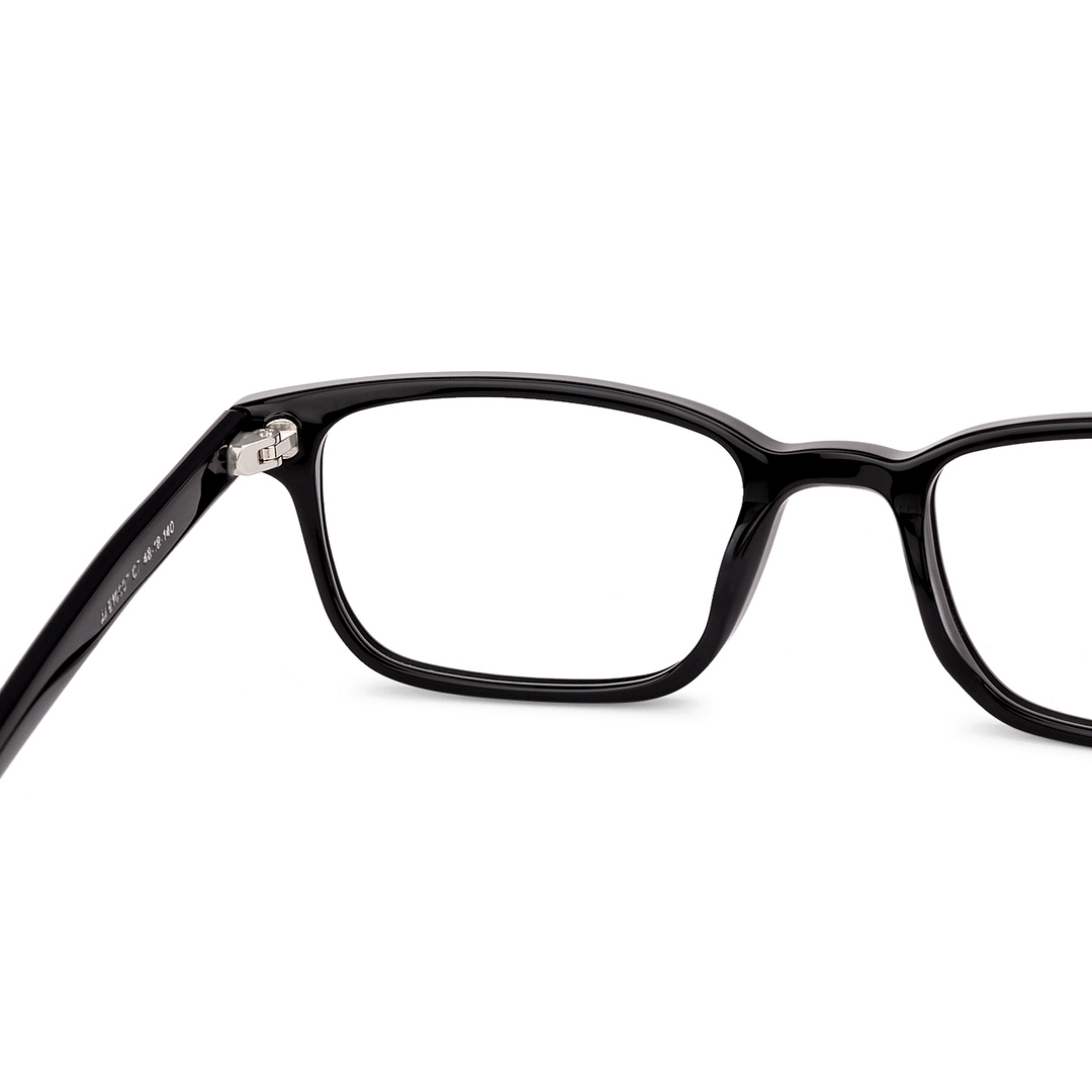 John Jacobs Online Black Full Rim Rectangle right side