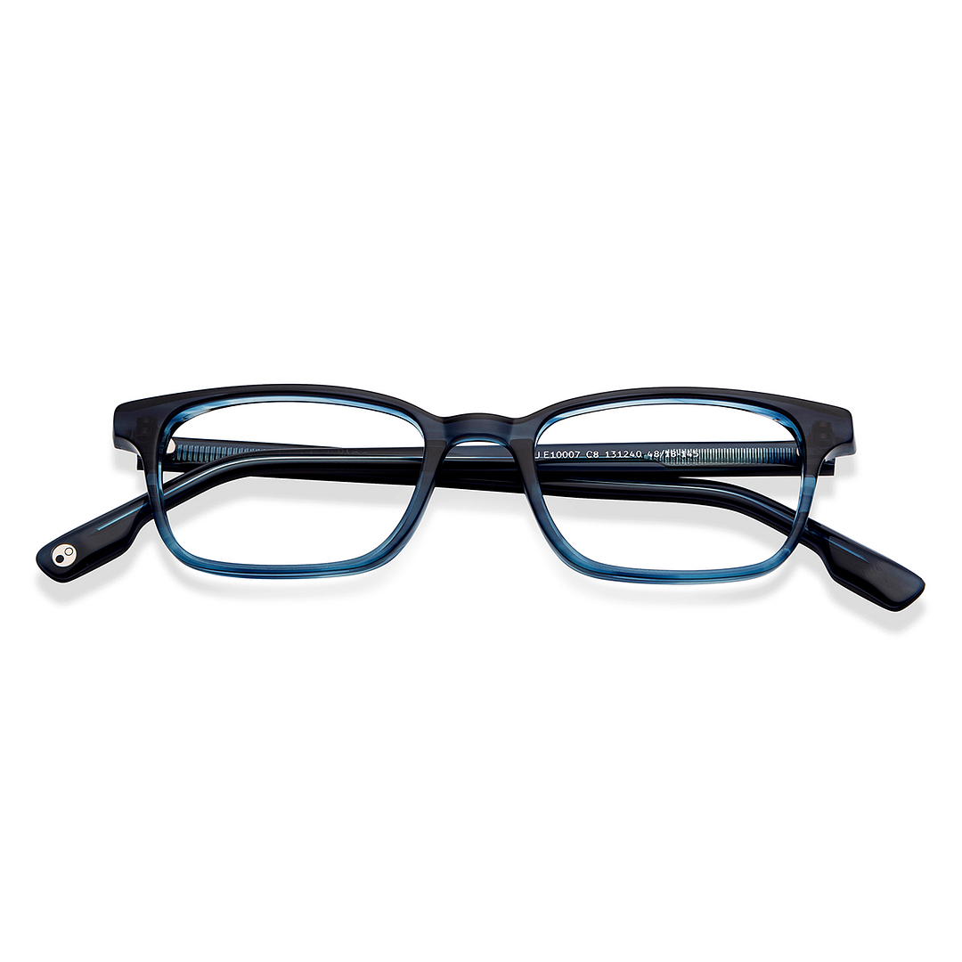 John Jacobs Online Blue Transparent Full Rim Rectangle left side