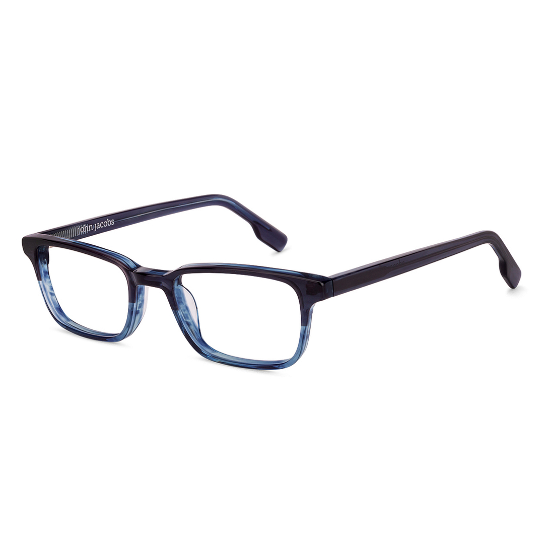 John Jacobs Online Blue Transparent Full Rim Rectangle right side