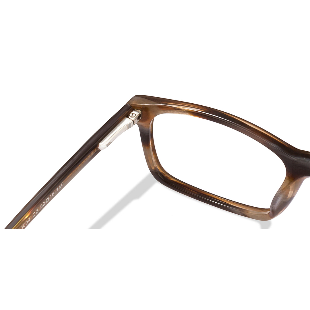 John Jacobs Light Brown Full Rim Rectangle left side