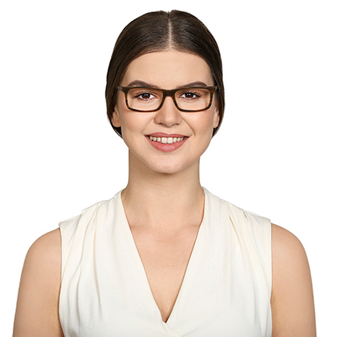 John Jacobs Light Brown Full Rim Rectangle left side