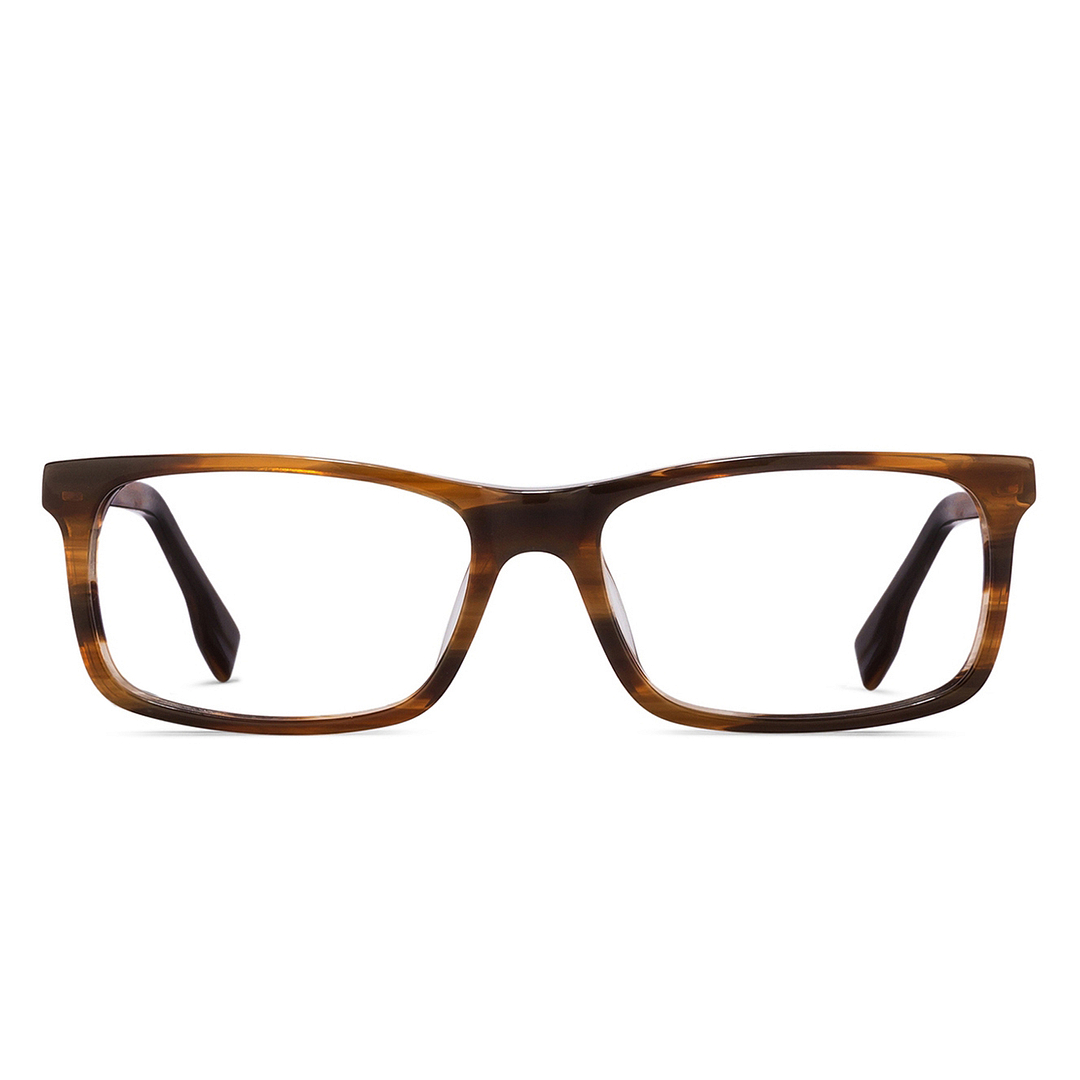 John Jacobs Light Brown Full Rim Rectangle left side
