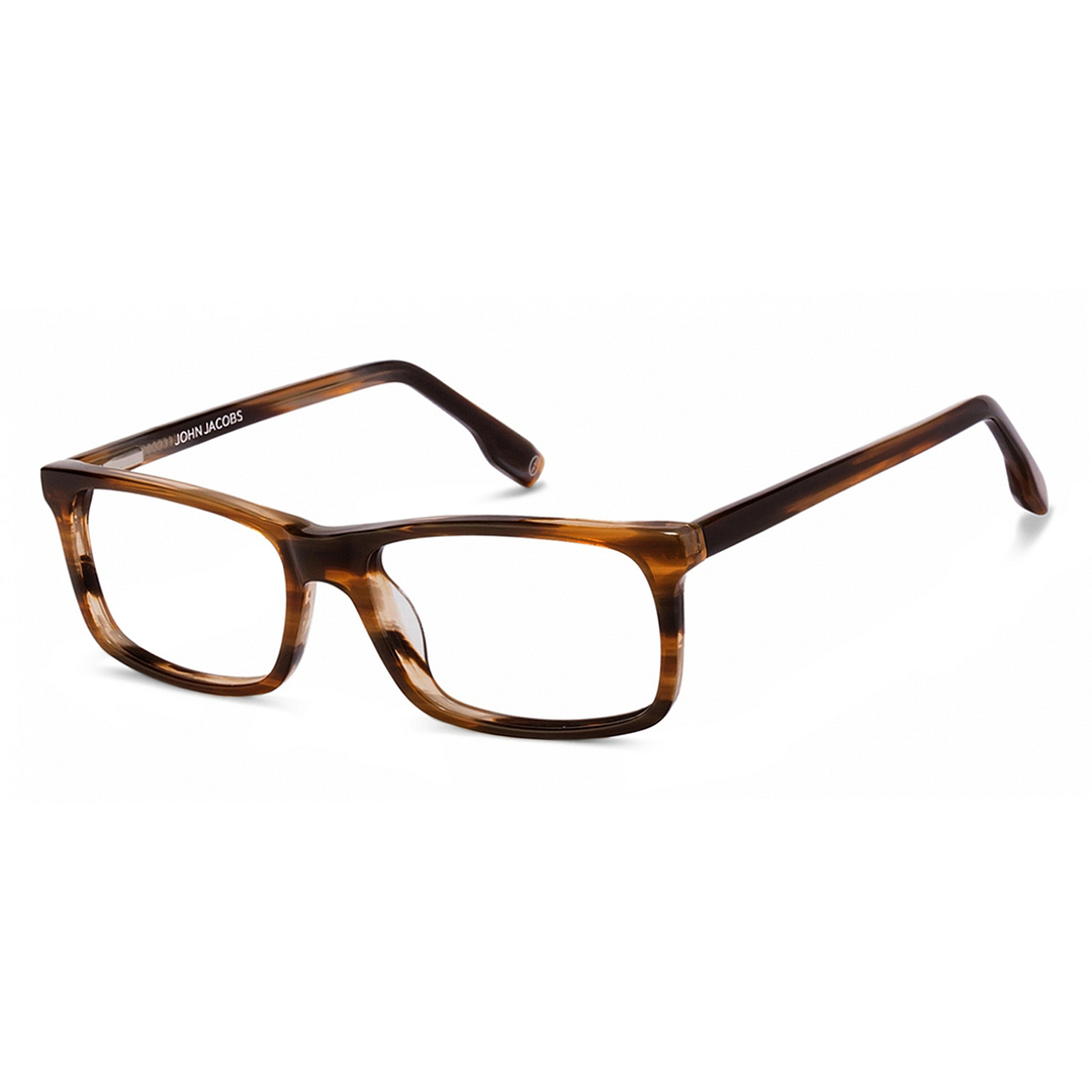 John Jacobs Light Brown Full Rim Rectangle right side