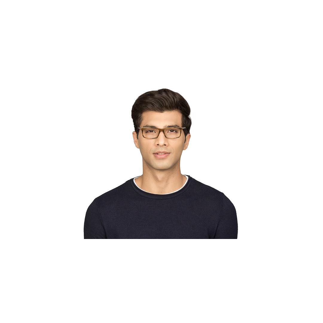 John Jacobs Light Brown Full Rim Rectangle left side