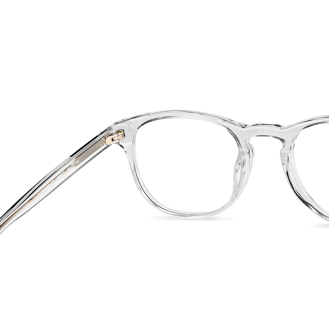 John Jacobs Crystal Transparent Full Rim Round right side
