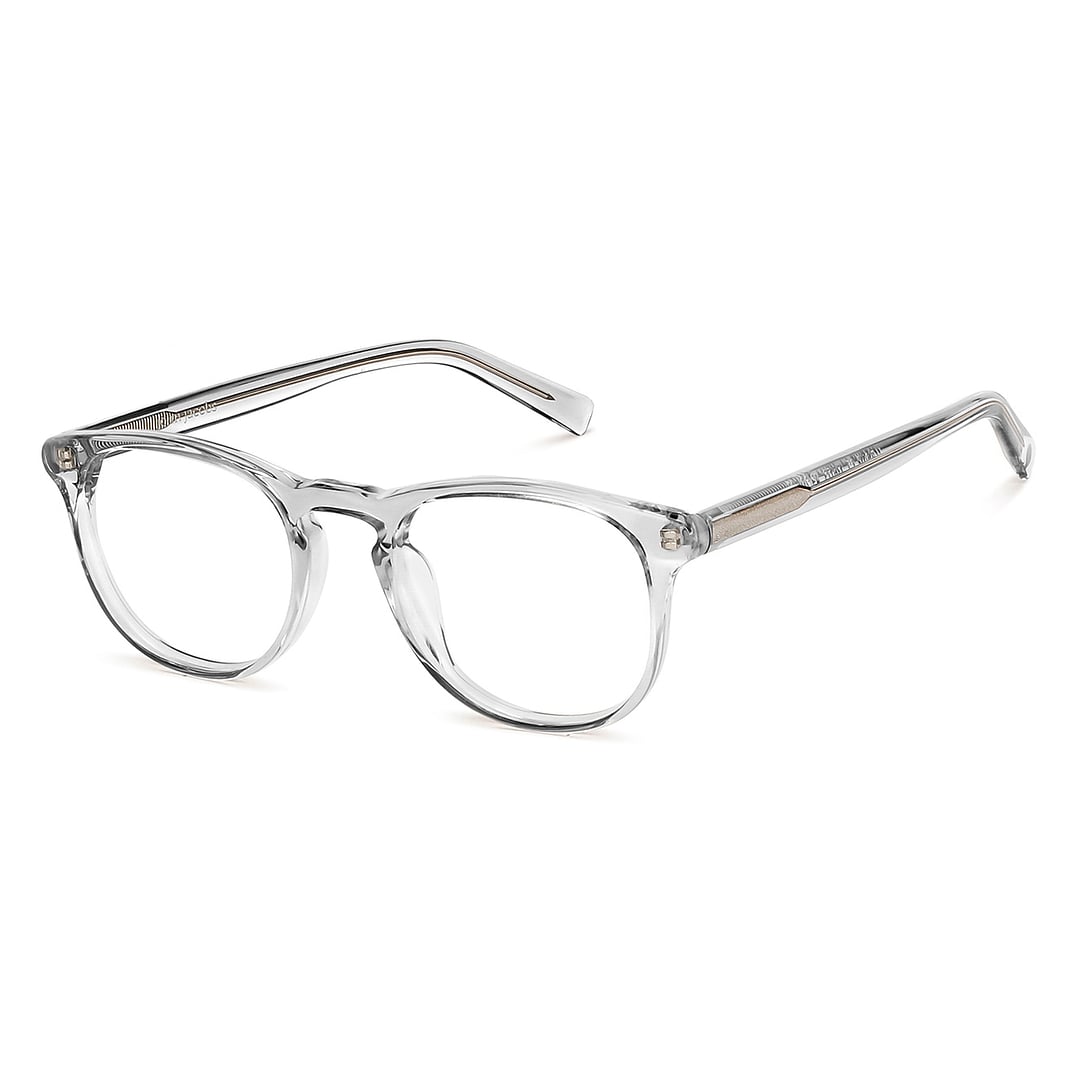 John Jacobs Crystal Transparent Full Rim Round left side