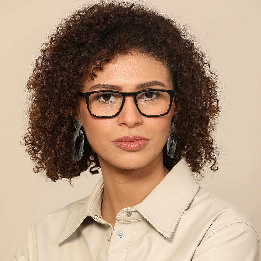 John Jacobs Online Black Full Rim Square left side