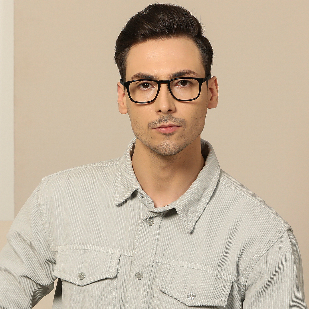 John Jacobs Online Black Full Rim Square left side