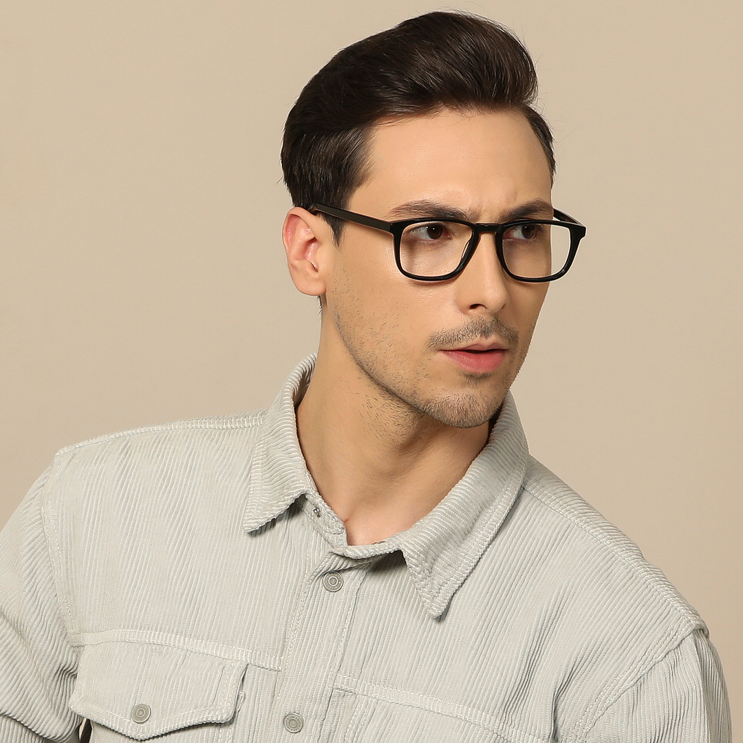 John Jacobs Online Black Full Rim Square right side