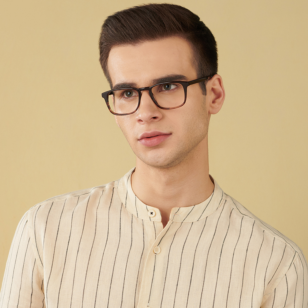 John Jacobs Online Light Brown Full Rim Square right side